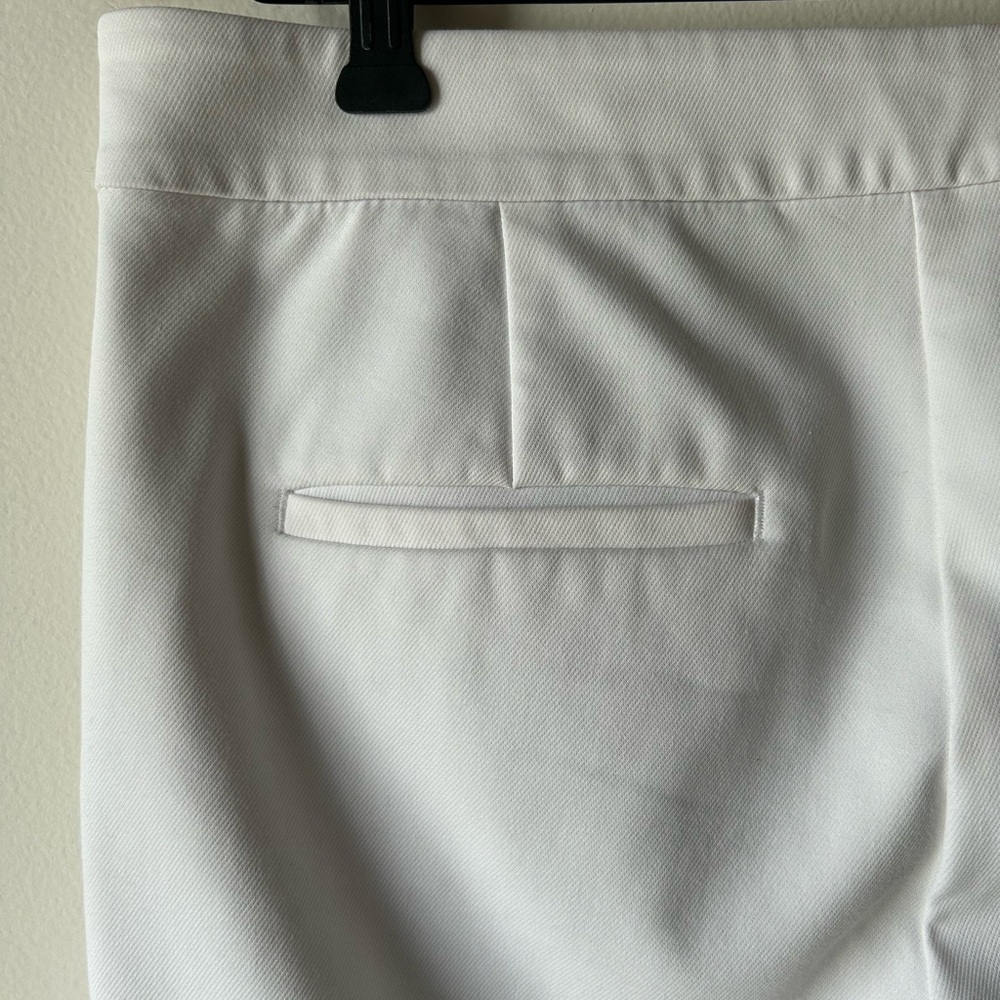 LOFT White Sailor Button Cropped Ankle Pants Size 8 | Nautical Slim Straight - Picture 7 of 7